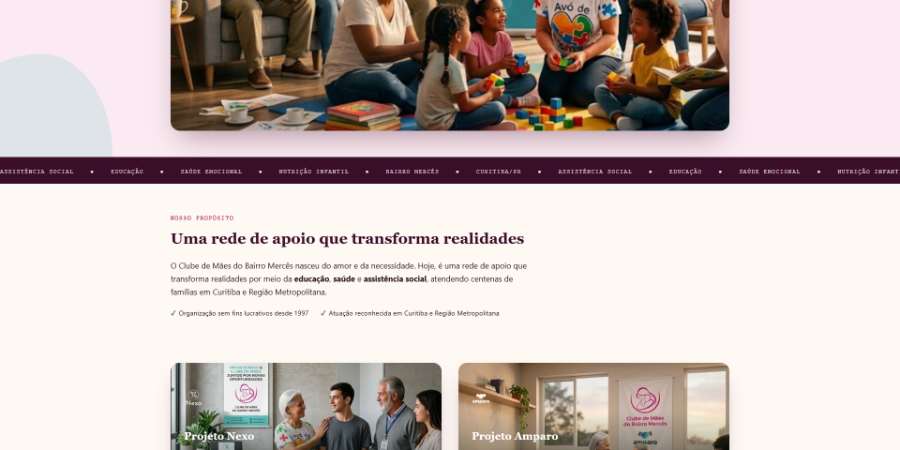 Site institucional para associação e entidade de classe