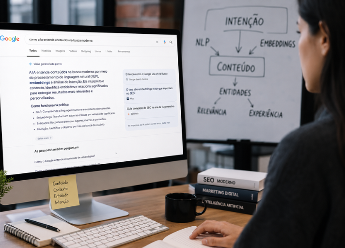 Como a IA entende conteúdos na busca moderna com GEO